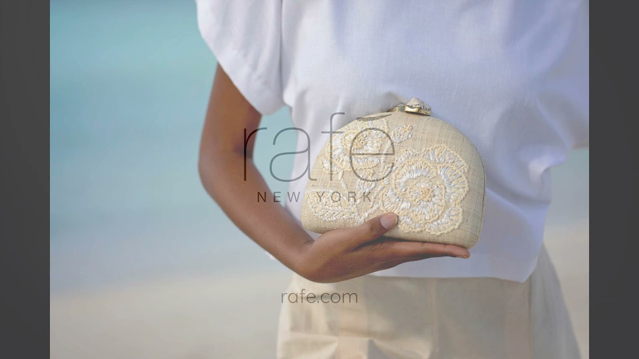 Designer Clutch &ndash; Get the Rafe New York ARIELLA Half Moon Clutch in NATURAL  White
