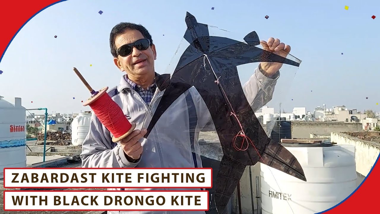 Zabardast Kite Fighting With A Black Drongo Kite