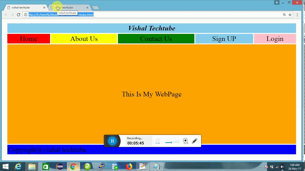 How to Make a Simple Homepage in HTML | MVK Techno