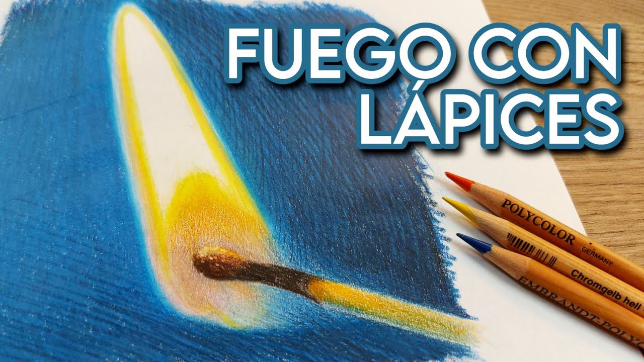 APRENDE a PINTAR FUEGO con LÁPICES de COLORES