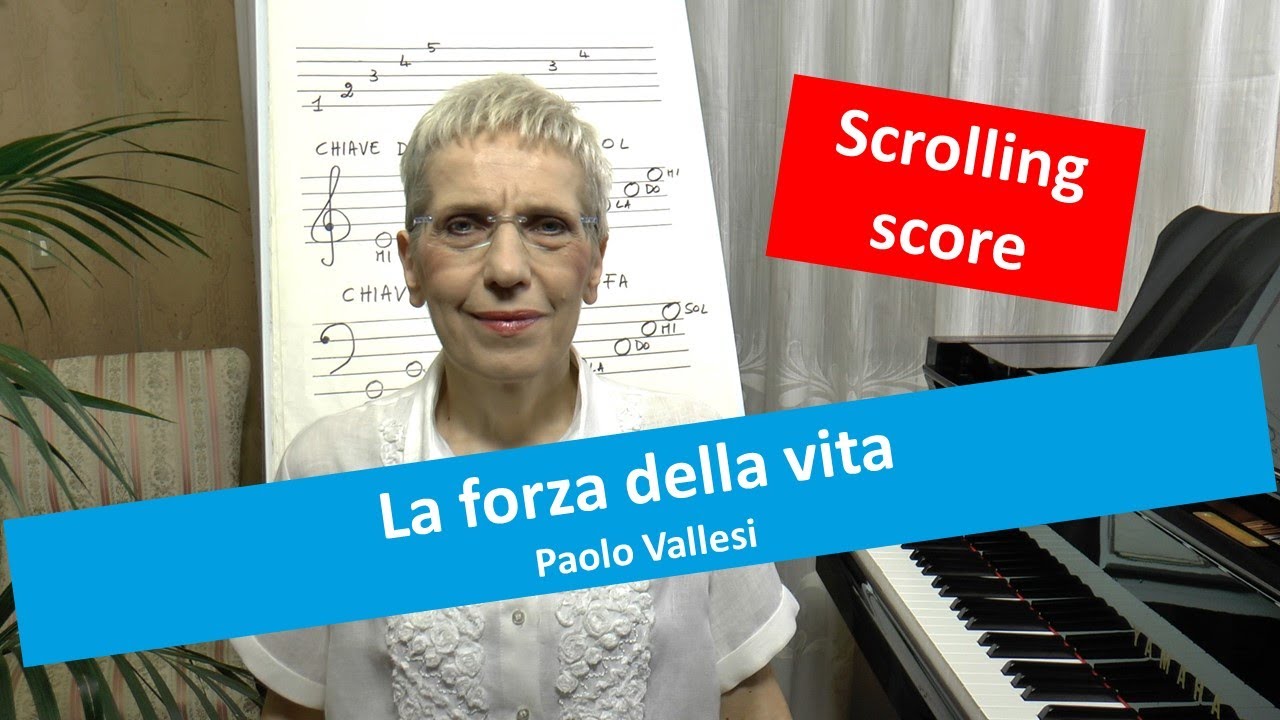 La forza della vita - Paolo Vallesi - versione facilitata