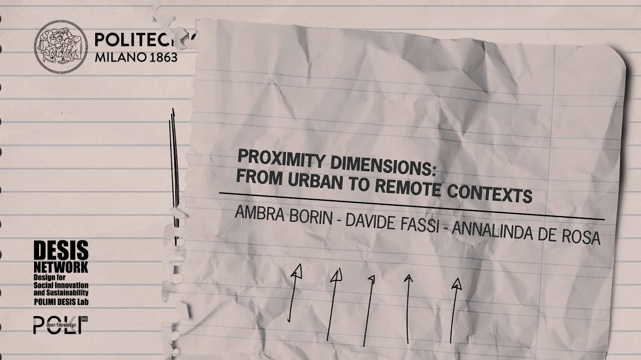 Proximity dimensions: from urban to remote contexts (Borin - De Rosa - Fassi)