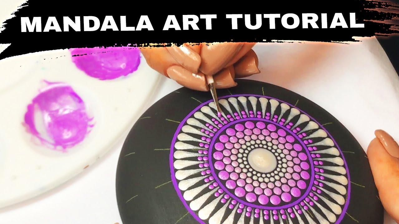 Mandala Dot Painting How To Paint Stones Rocks Dotting Artist Tutorial Art Mandalas #mandala #art