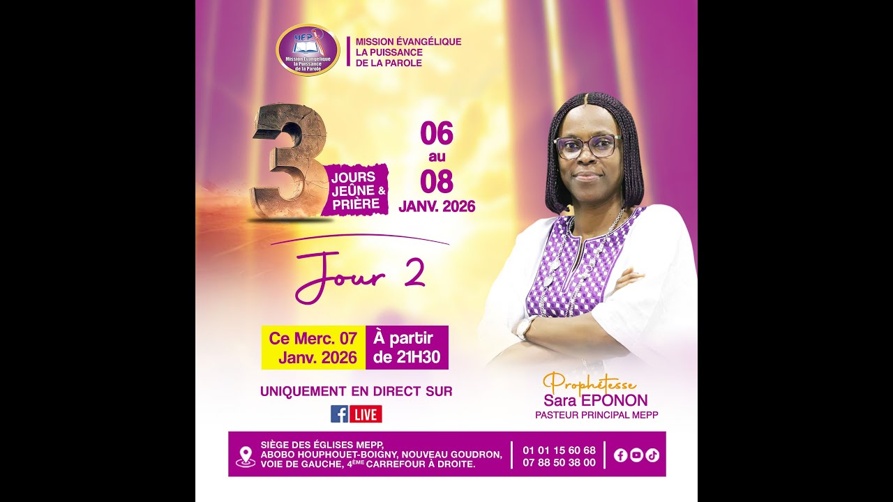 🛑 3 JOURS DE JEÛNE PRIERE DU MOIS DE JANVIER - JOUR 2
