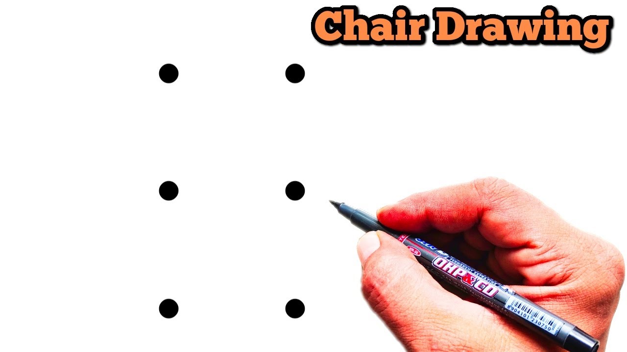 How To Draw Chair From 6 Dots | कुर्सी का चित्र आसानी से बनाए | Dots Drawing