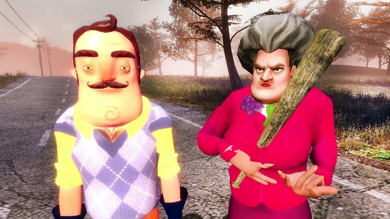 SCARY TEACHER VS KOMŞU WILSON - Hello Neighbor