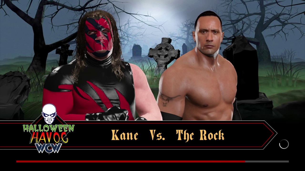 WWE 2K17 the rock vs kane Halloween havoc
