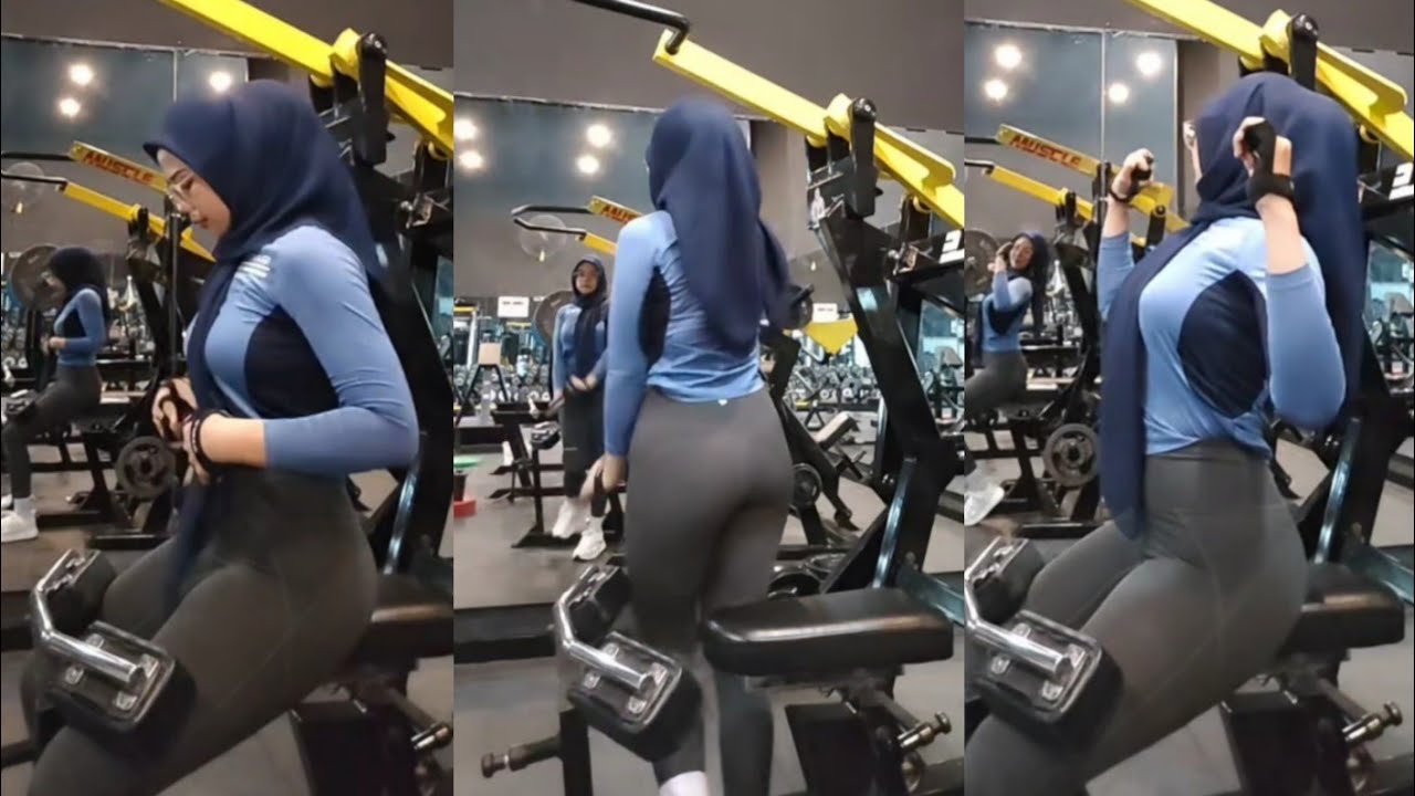 Hijab Style Gym Try On Set Fashion Olah Raga Wanita Legging Spandek Premium
