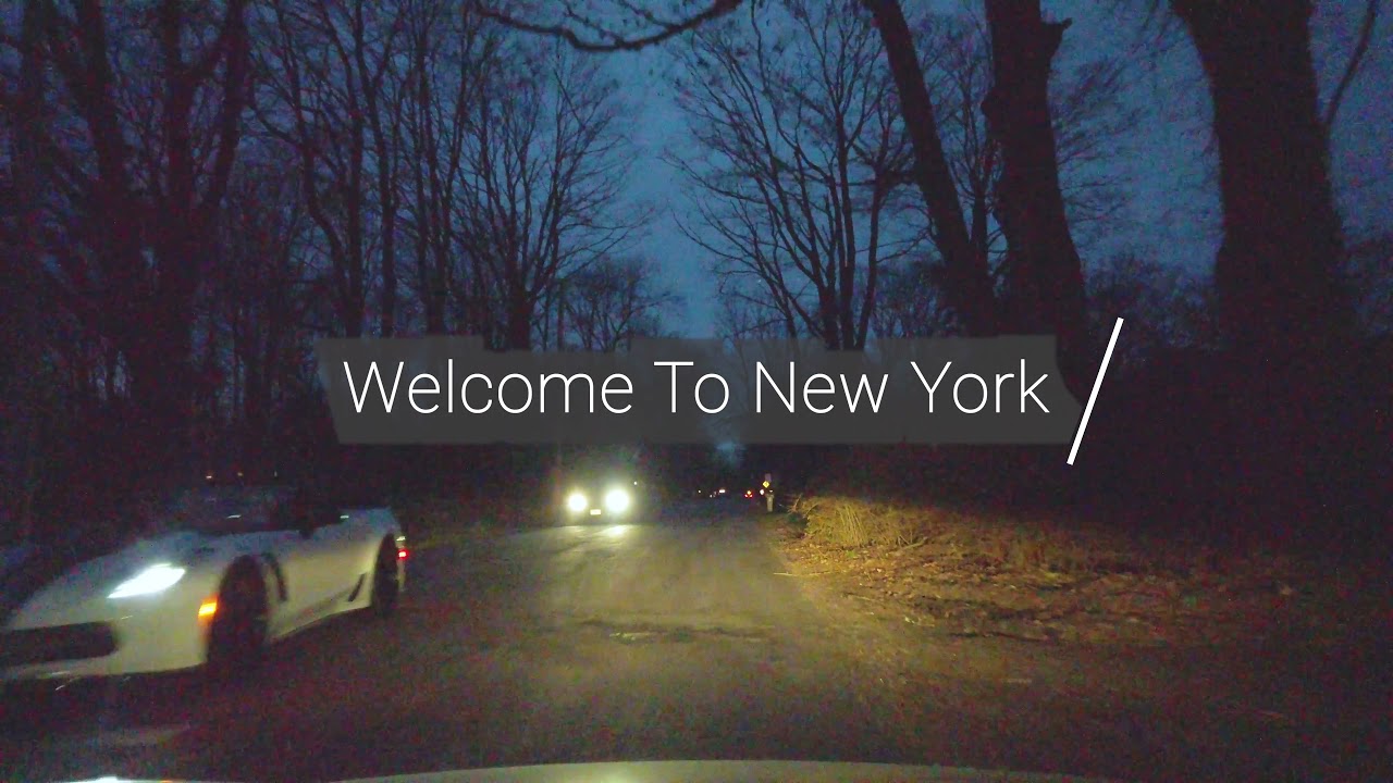 Driving from Ridgefield, Connecticut to Lewisboro, New York, USA
