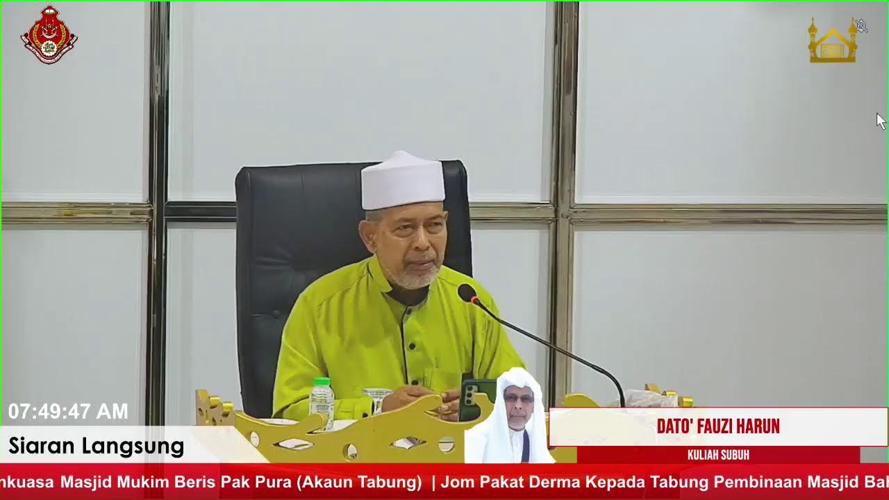 Live | Kuliah Subuh | Dato' Fauzi Harun | BAI'AH AQABAH YANG KEDUA | 24 Jan 2026