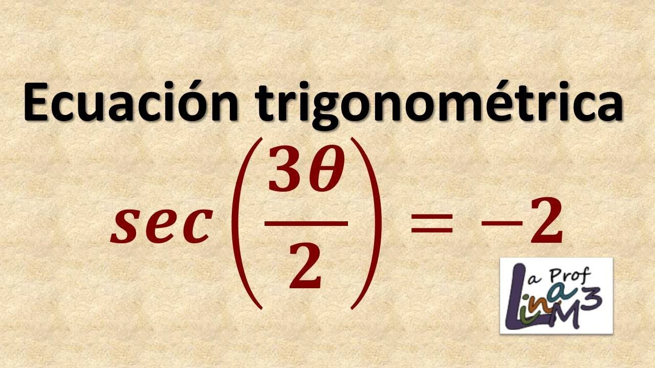 Ecuación trigonométrica | Ejercicio 15 | La Prof Lina M3