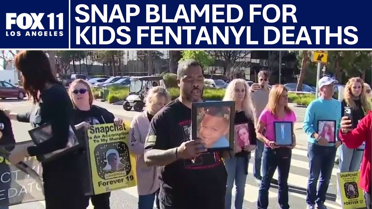 Protest held outside Snapchat over child fentanyl deaths | FOX 11 LA