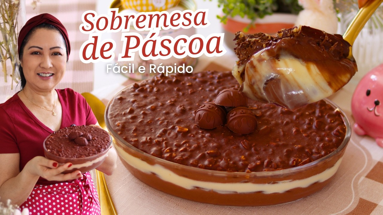 SOBREMESA PAV&Ecirc; CROCANTE DE P&Aacute;SCOA NA TRAVESSA CREMOSO, F&Aacute;CIL E PERFEITO PARA FAM&Iacute;LIA - Dika da Naka