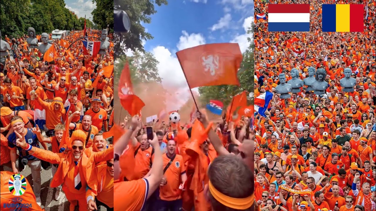 Crazy Scenes in Munich As Netherlands Fans Take Over The City Before The Match Against Romania