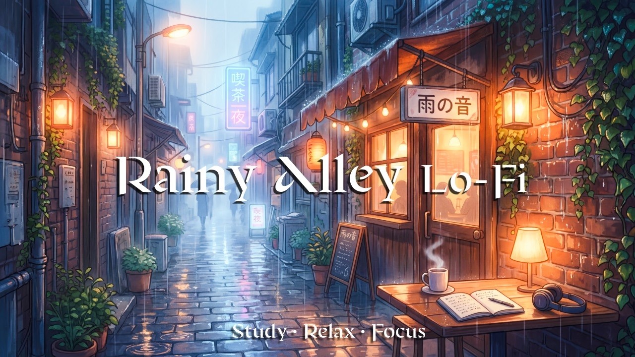Midnight Coffee in the Rain 🌧️ Chill Lo-Fi Study & Focus Music