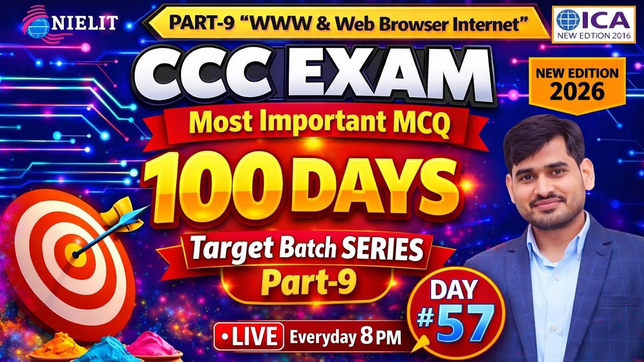 CCC Chapter 6 MCQ + Theory | WWW & Internet | CCC Exam Passing Tips | ICA EDUCATION 