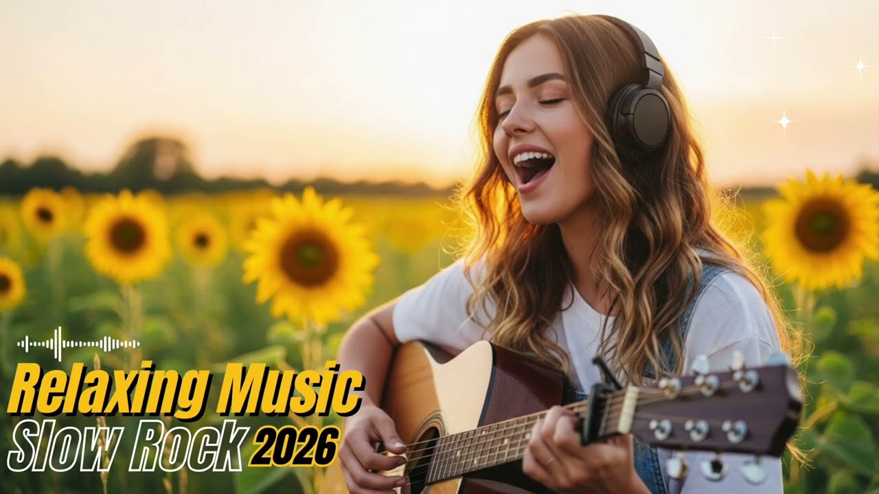 Slow Rock Summer Relaxation 🌻 Warm Guitar Instrumental Chill