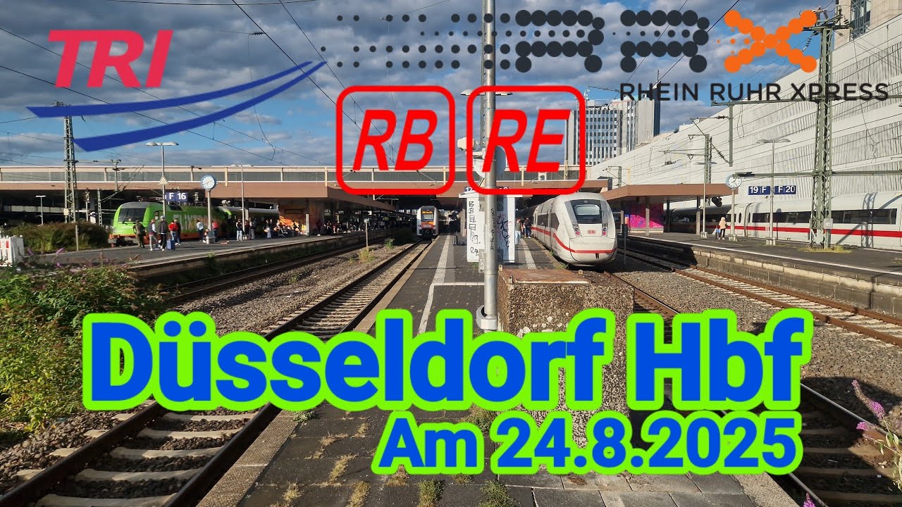 Düsseldorf Hbf am 24.8.25. Mit BR 111, BR 145 und BR 462. [Rheinland Tour #13]