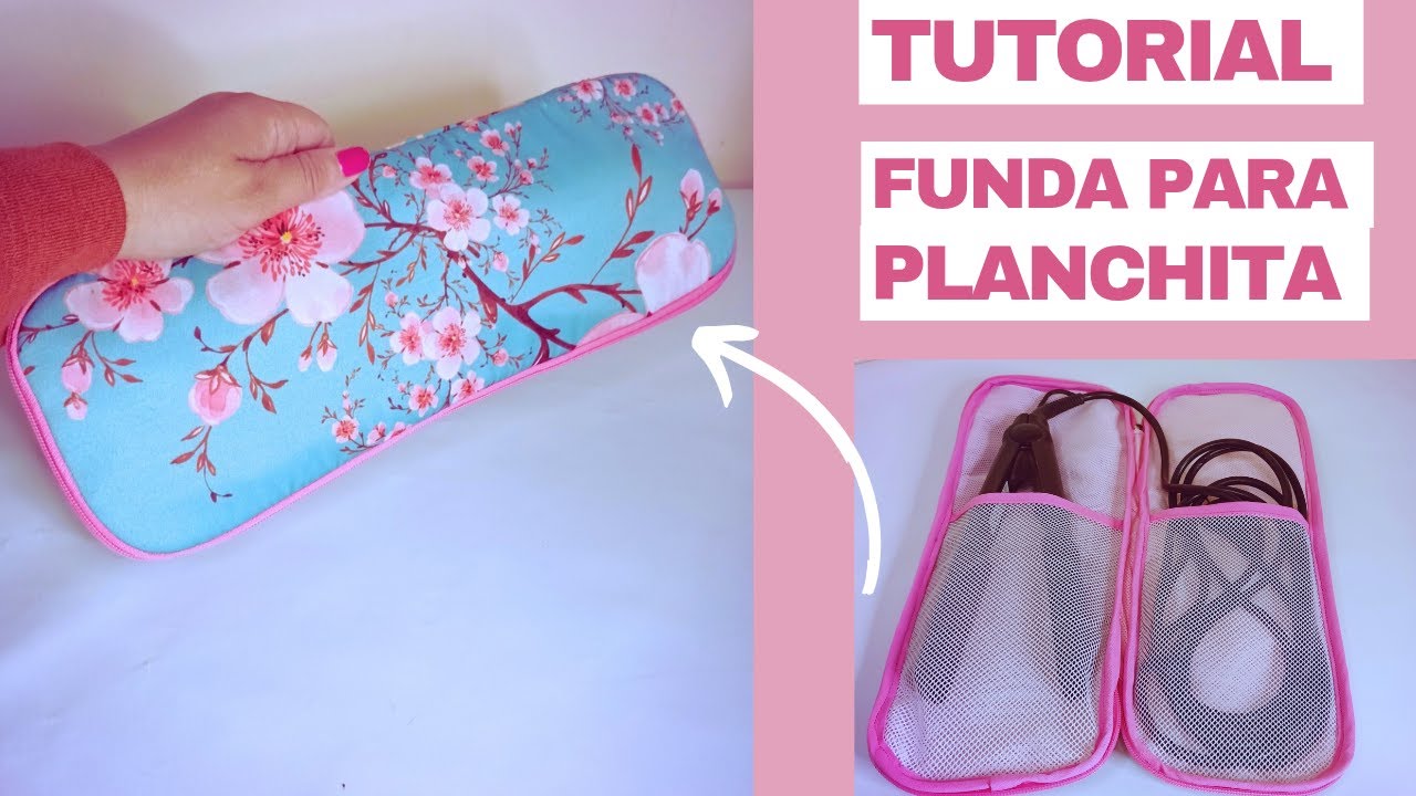 Como coser FUNDA PARA PLACHITA DE CABELLO / tutorial de funda para plancha de pelo o buclera