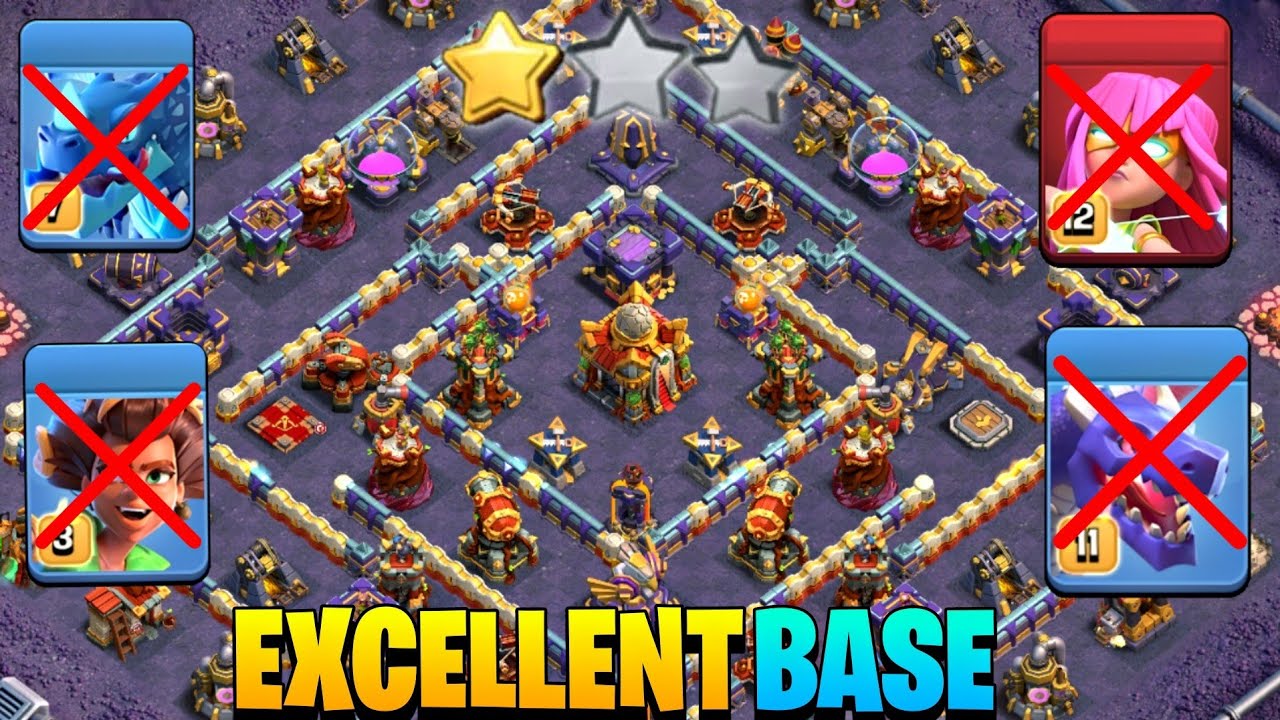 BEST *08* *WAR, PUSH* BASE LINK! ANTI 2 STAR WAR BASE ! TH16 NEW PUSHING BASE -COC
