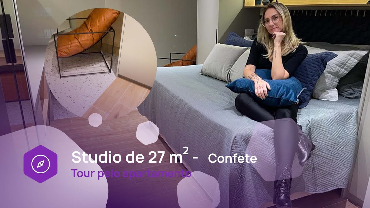 Tour - Studio de 27m² - Projeto Confete!