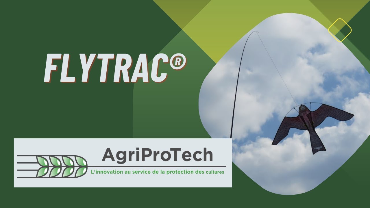 FlyTrac - the bird scaring kite / FlyTrac - le cerf-volant effaroucheur - by AgriProTech