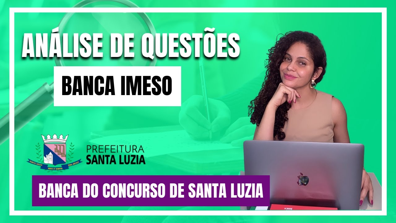 Aula de análise de questões da banca IMESO - Questões comentadas da área da educação Santa Luzia