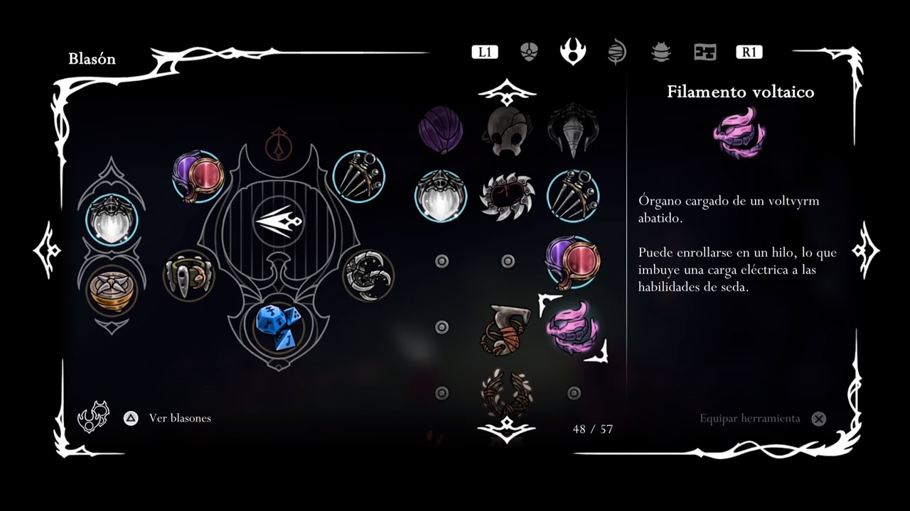 Hollow Knight Silksong - C&oacute;mo conseguir el Filamento voltaico (Herramienta)