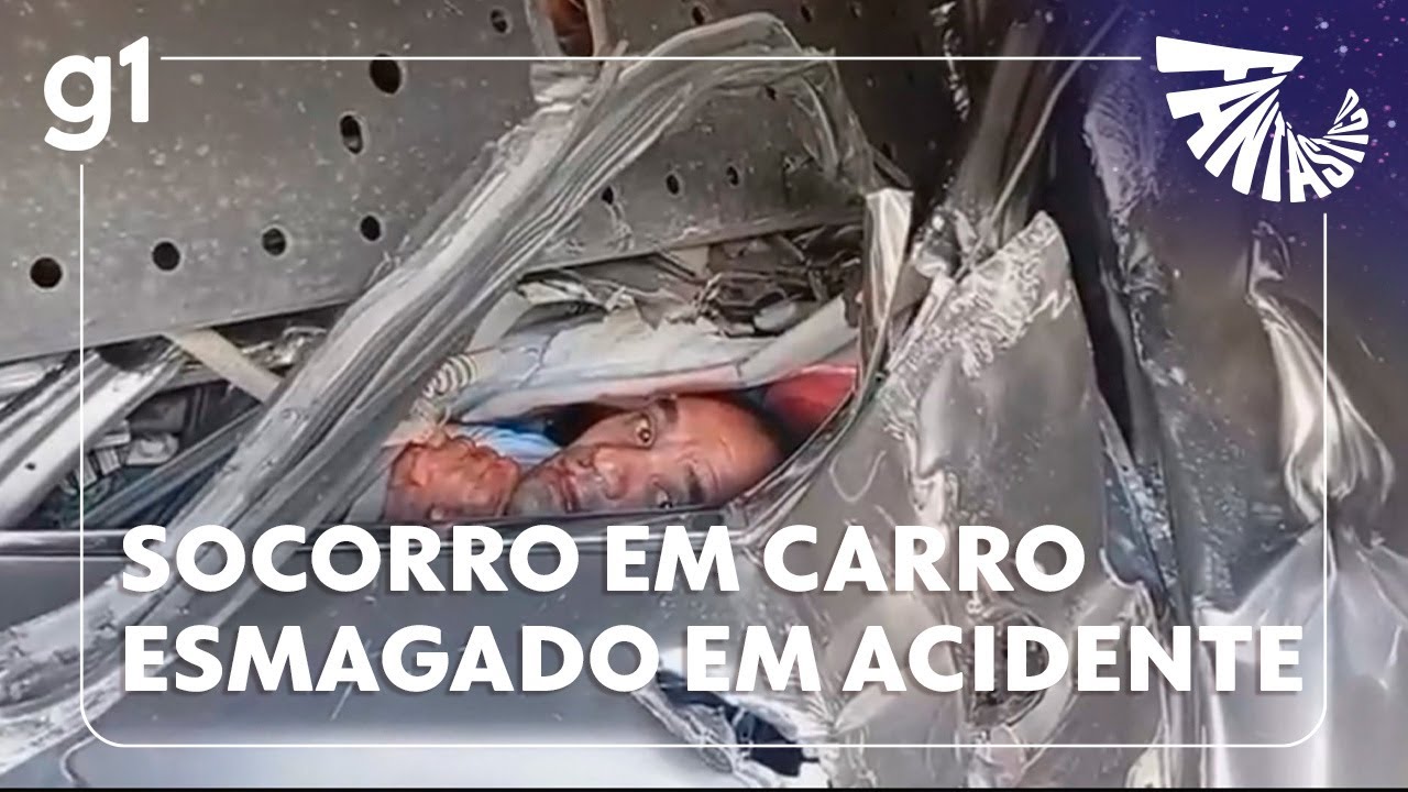 Fant&aacute;stico: Imagens mostram socorro em carro esmagado com 5 pessoas da mesma fam&iacute;lia #g1