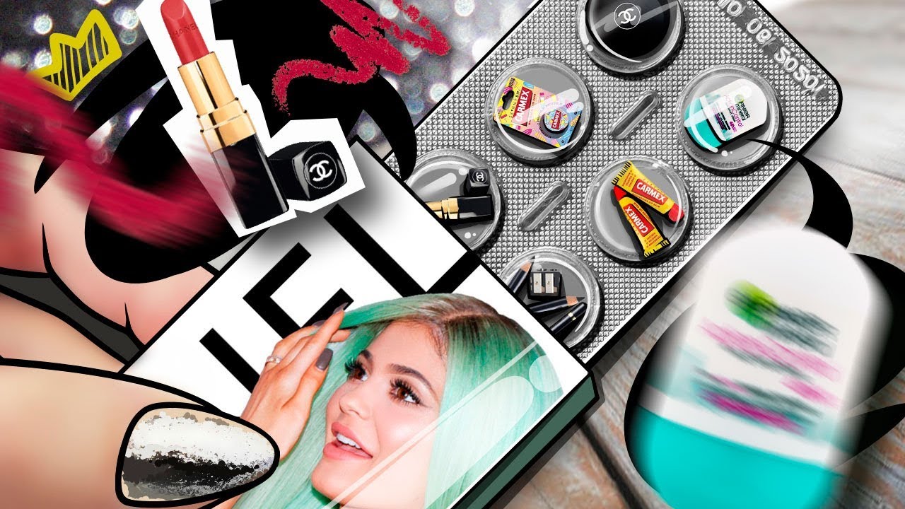 DIY - 10 Miniature MAKE UP Pills! | BARBIE MINIATURES