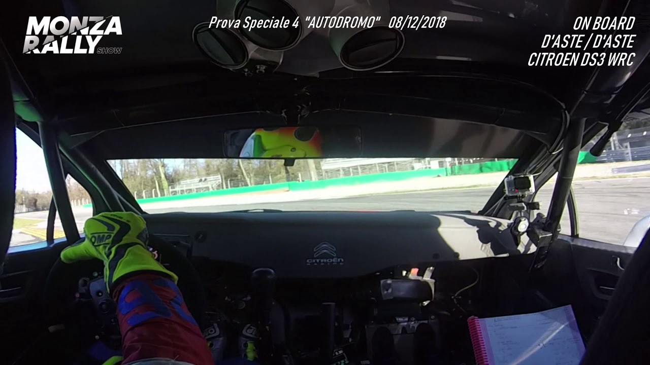 ONBOARD D'ASTE DS3 WRC Prova Speciale 4 Monza Rally Show!