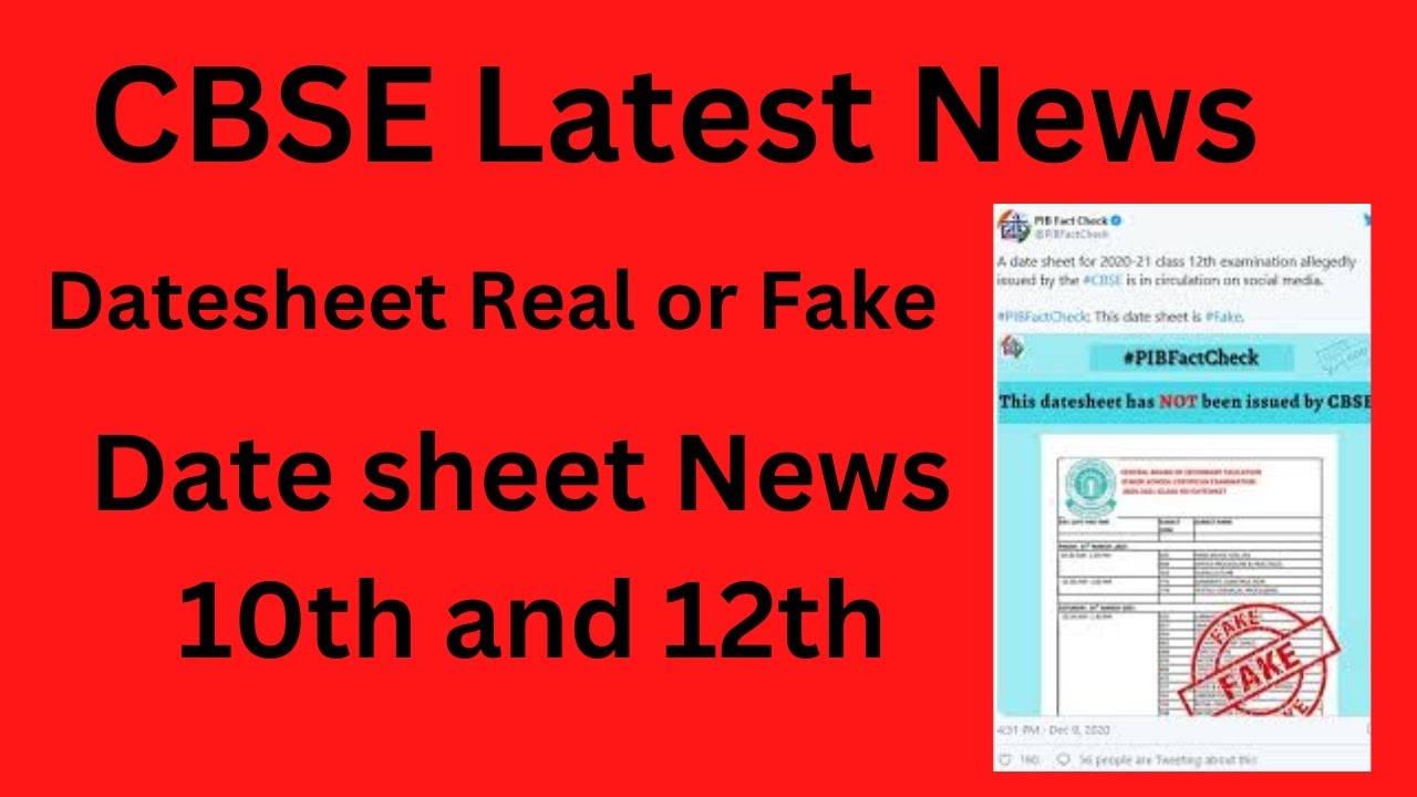 CBSE Latest News🔥| Fake date Sheet Viral | CBSE Date Sheet 2023 | CBSE Class 10th & 12th Date Sheet