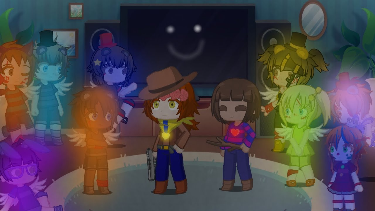 fnaf + Frisk and Clover react to 