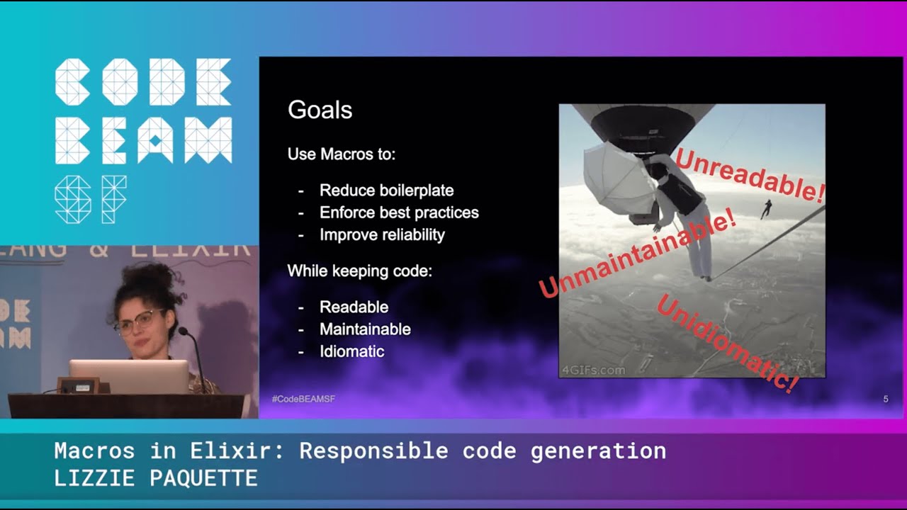 Macros in Elixir: Responsible code generation - Lizzie Paquette | Code BEAM SF 20