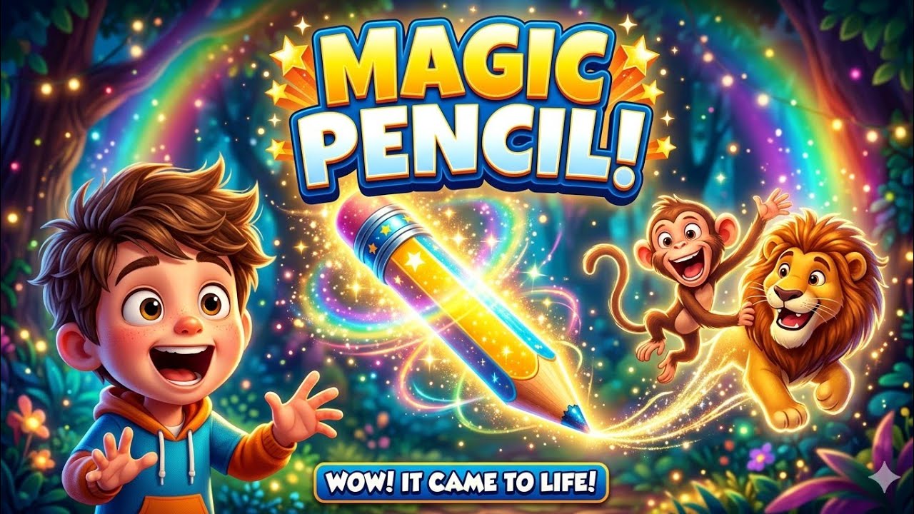 The Magic Pencil ✏️ | Whatever You Draw Comes True! | Cartoon Story for Kids | ToonTadka
