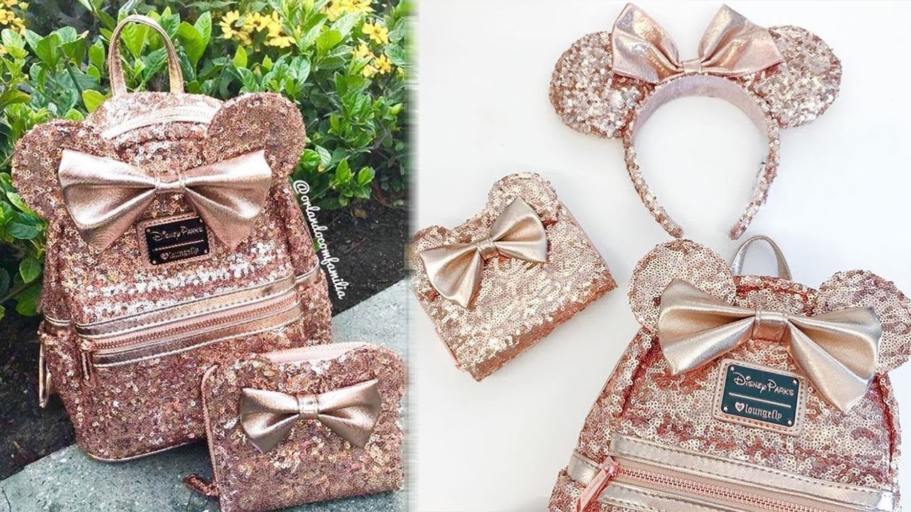 Disney Debuts New SEQUIN Rose Gold Minnie Mouse Backpack Line