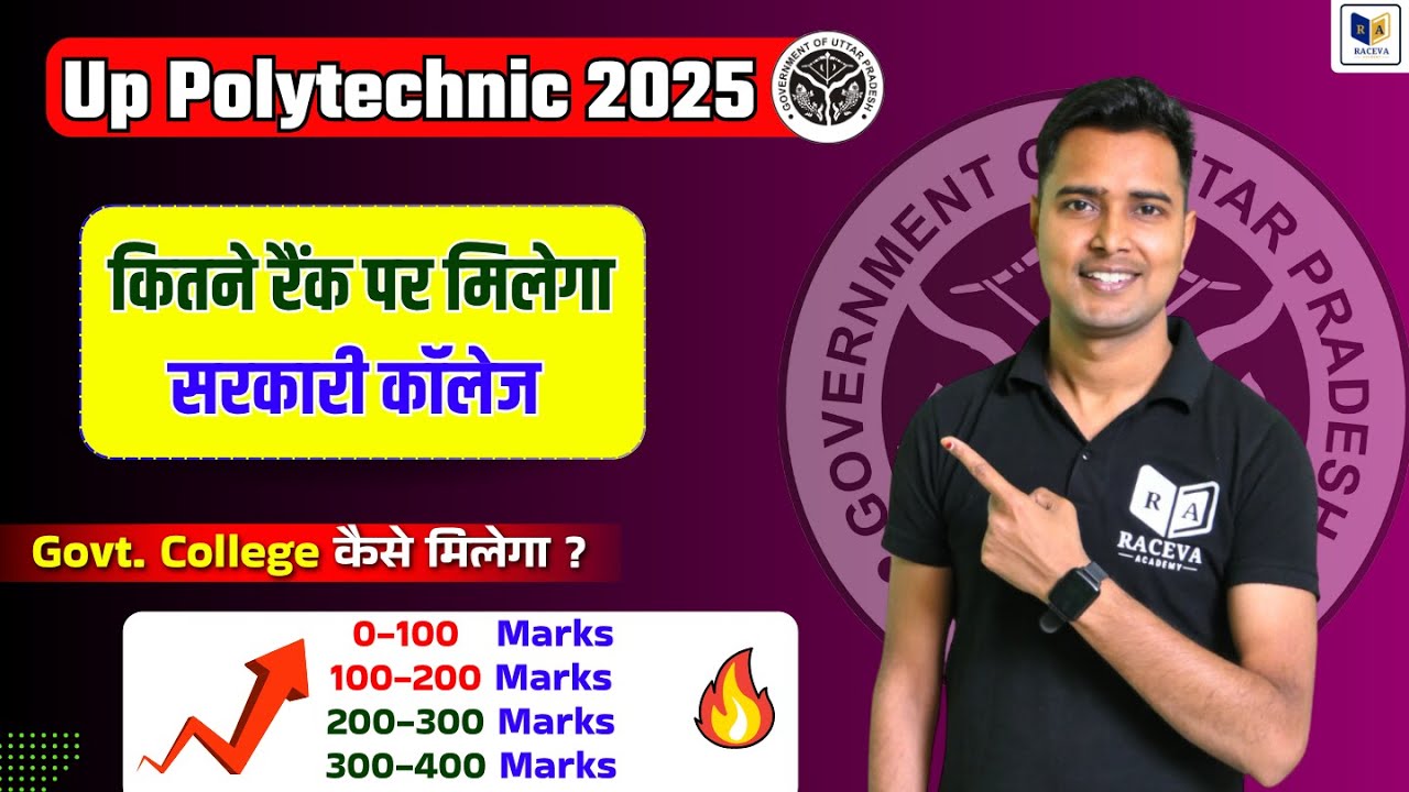 Up Polytechnic 2025: कितने रैंक पर मिलेगा सरकारी कॉलेज ? | Governement College Required Rank/Number