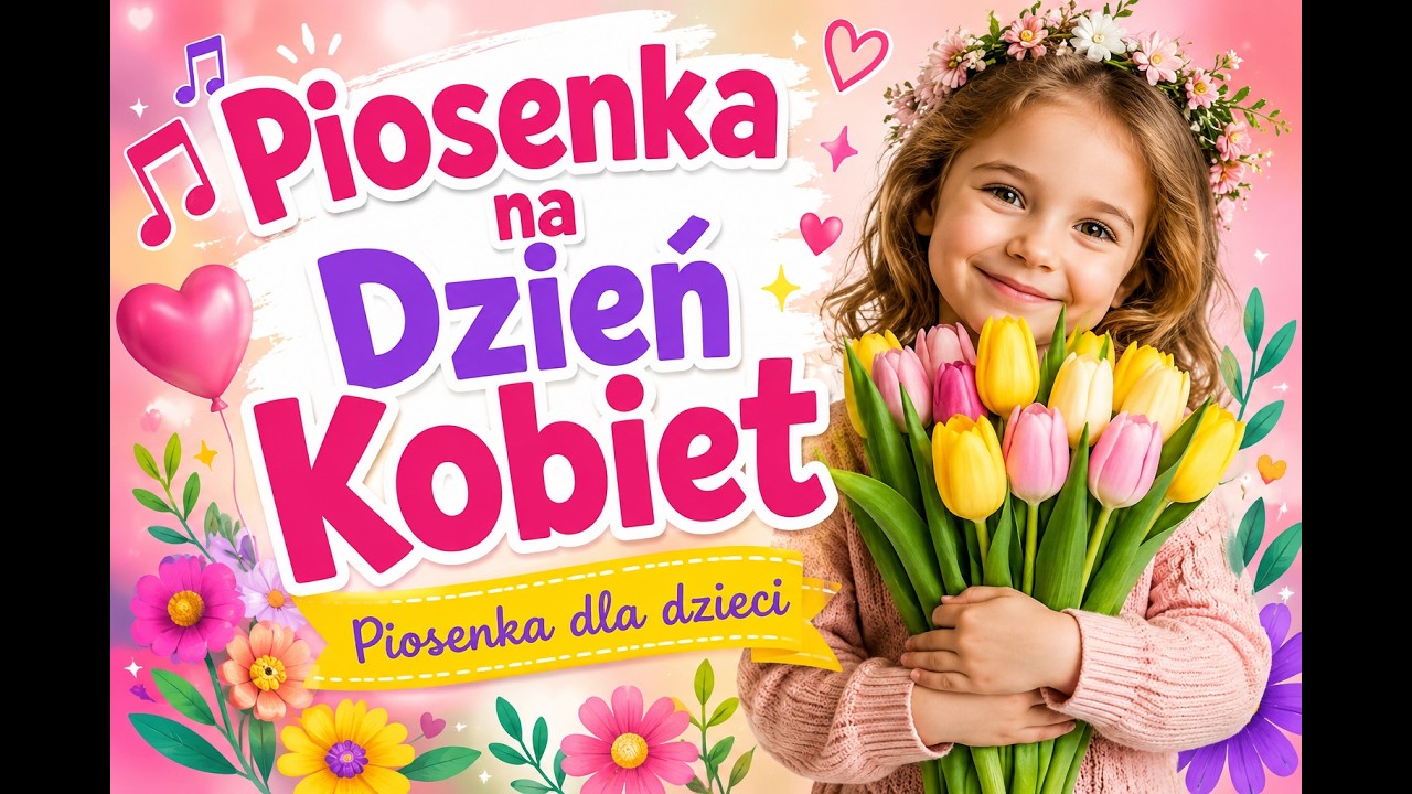 Piosenka na Dzień Kobiet. Radosna, dziecięca piosenka z okazji Dnia Kobiet.