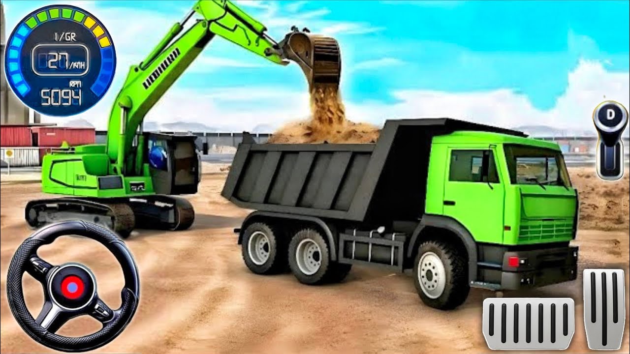 🔥New Large City Road Construction Gameplay 🚧 - Android Gameplay