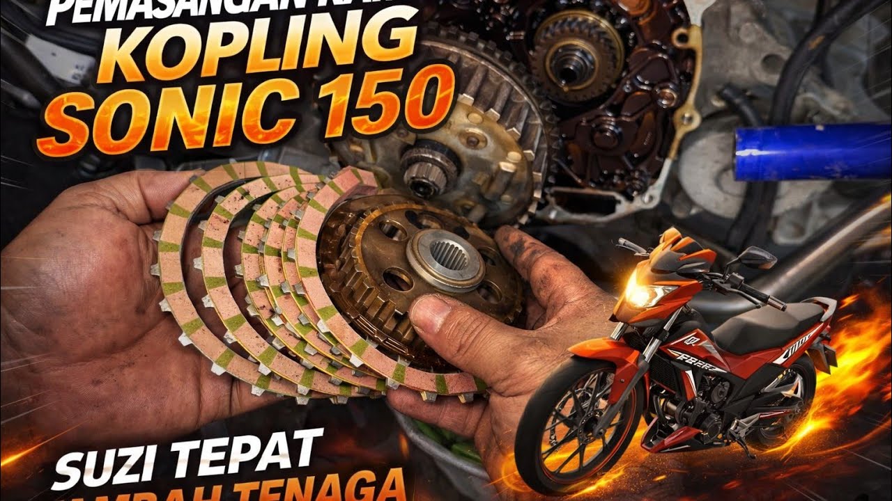 ✅ Sonic 150 Tenaga Lemah? Ini Cara Pasang Kampas Kopling Yang Benar!