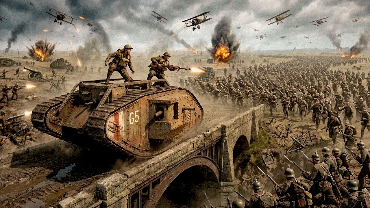 I Drove a WW1 Tank in a Massive 100v100 Battle