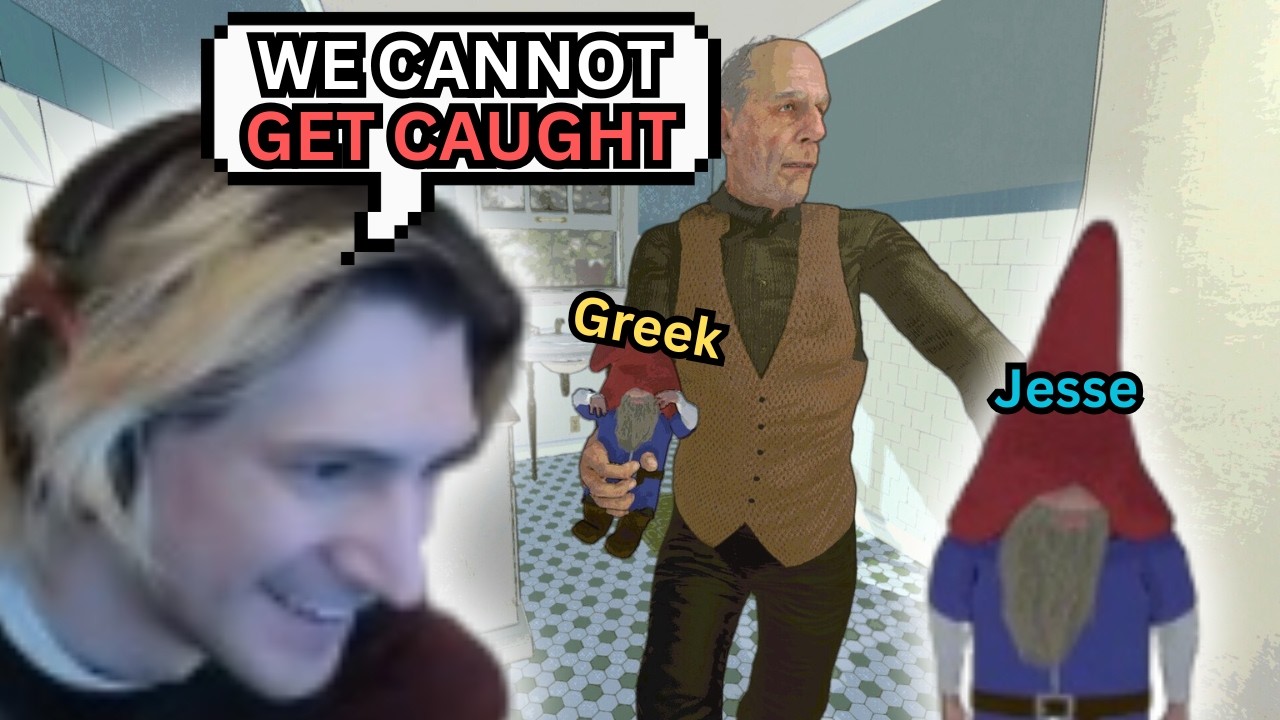 xQc ROBS A HOUSE in Burglin' Gnomes with Jesse and Greek