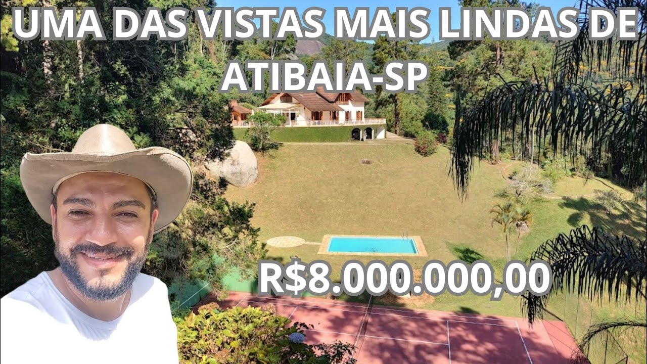 LINDO SITIO DE ALTO PADRÃO C/ UMA DAS VISTAS MAIS LINDAS DE ATIBAIA-SP R$8.000.000,00