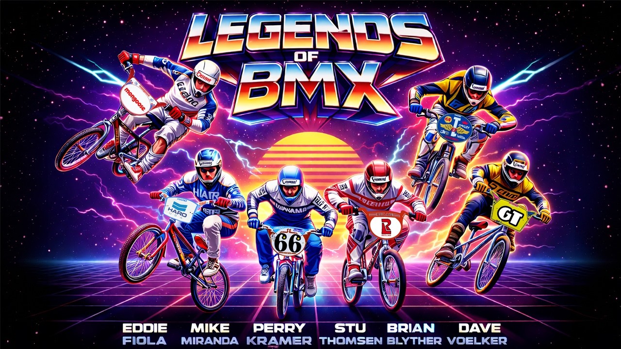 LEGENDS OF BMX! Eddie Fiola, Mike Miranda, Perry Kramer, Stu Tomsen, Brian Blyther & Dave Voelker!