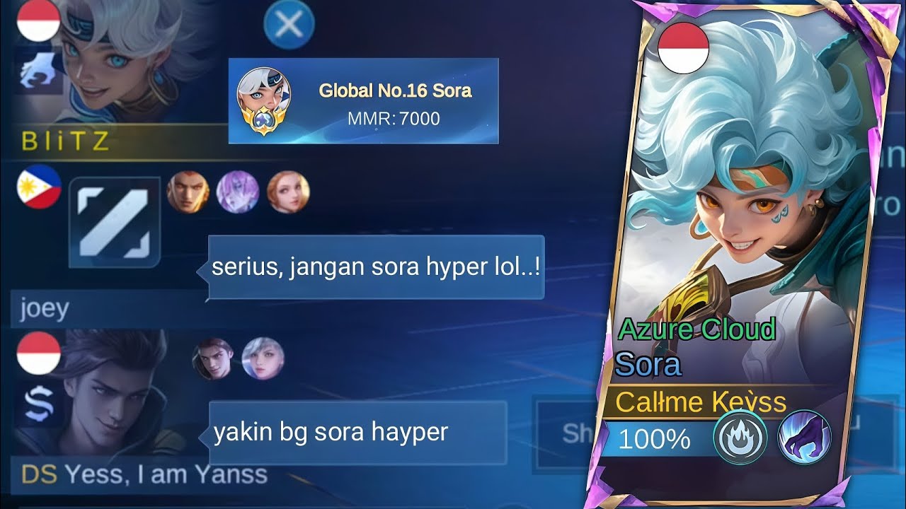 MOMEN KETIKA SORA JUNGLER DI REMEHIN TIM SENDIRI ! LANGSUNG KITA KASIH PAHAM | SORA MLBB