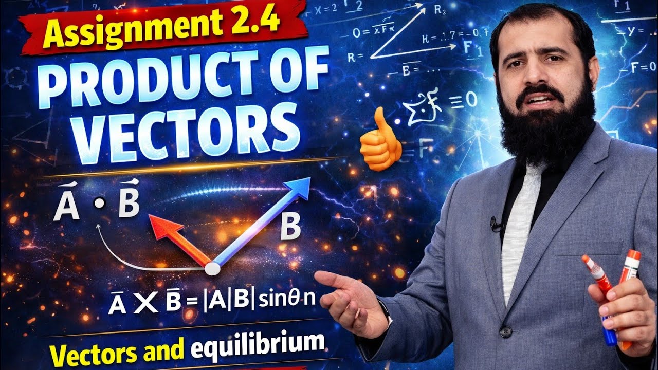 Assignment 2.4|Vectors and equilibrium|first year Physics|KP and Federal Board