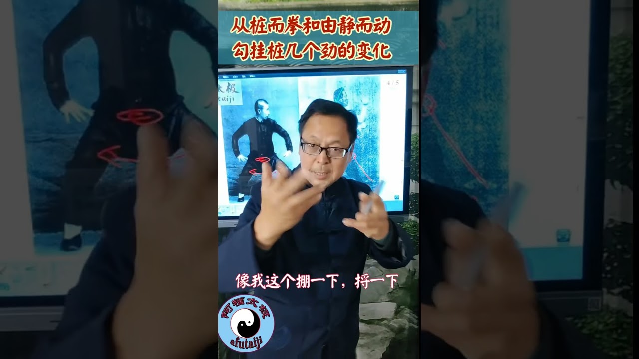 桩和拳的关系，从桩而拳和由静而动，勾挂桩的几个劲的变化，拳法的大中小圈