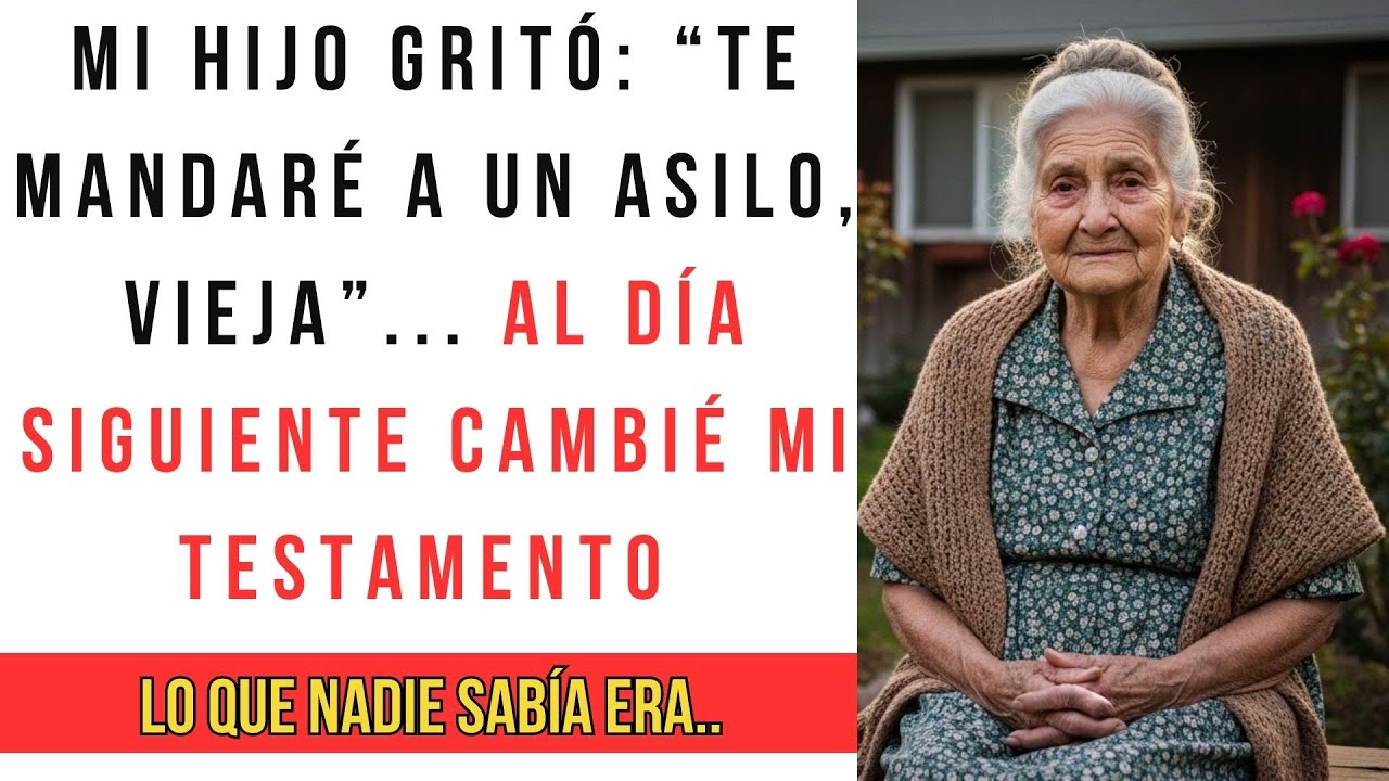 Mi hijo gritó: “Te mandaré a un asilo, vieja”… al día siguiente cambié mi testamento
