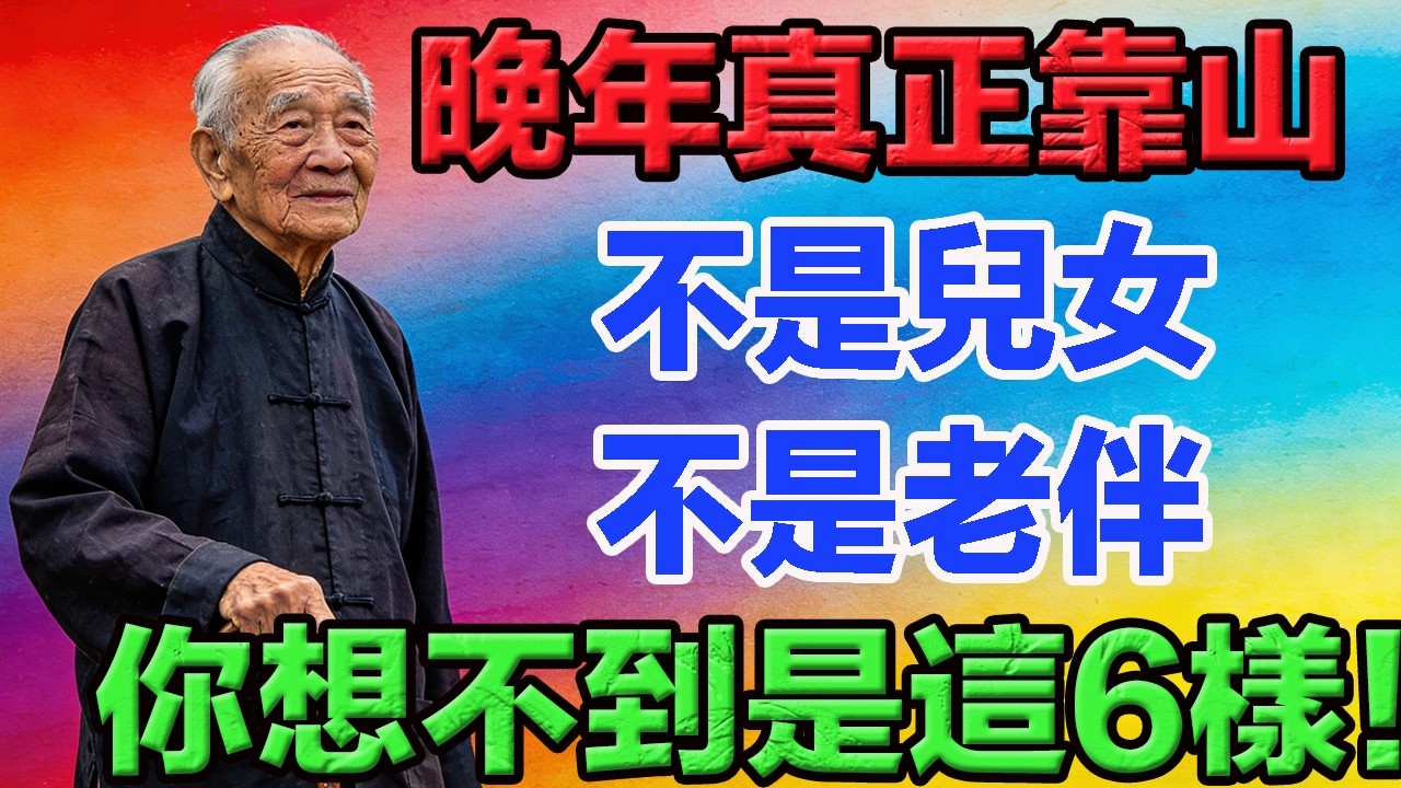 晚年真正的靠山，不是兒女 不是老伴，是這6樣！  #老年智慧#老年故事#老年情感#老年生活 #修心修行 #傳統文化 #人生感悟 #佛法 #正能量 #禅意生活