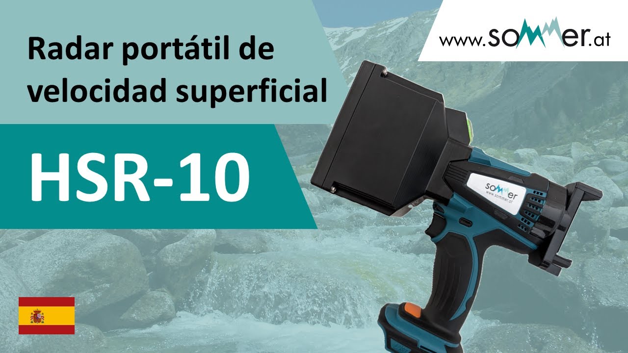HSR-10: Radar portátil sin contacto para medir la velocidad superficial